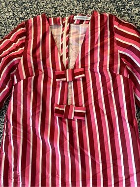 Bohemian Traders Red & Pink Striped Tunic Top